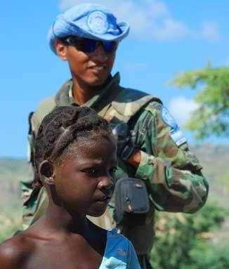 Soldados de Fuerzas de Paz de la ONU en Hait�