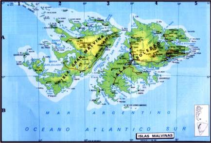Mapa Las Malvinas
