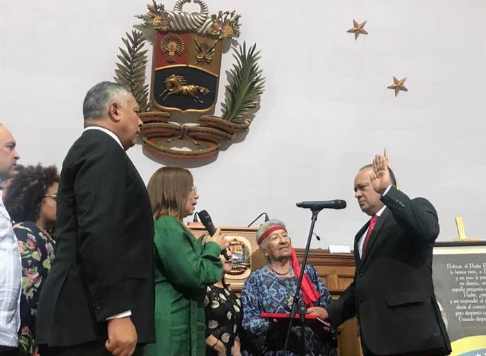 Evo Morales sent his greetings to the new president of the National Constituent Assembly of Venezuela.