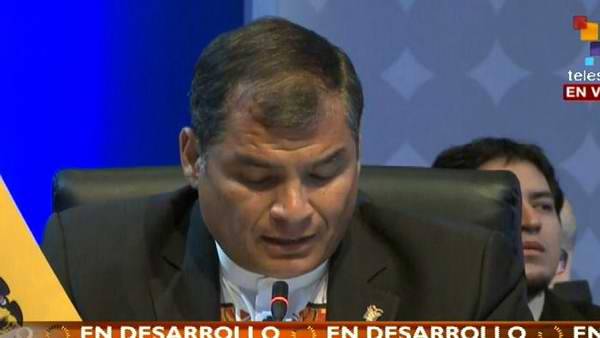 Rafael Correa en Cumbre de las Américas