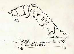 Mapa antiguo de Cuba