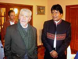 Evo Morales recibe a Ramiro Vald�s