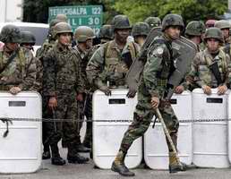 Fuerzas militares hondureñas mantienen fuerte control sobre la frontera de Honduras con Nicaragua
