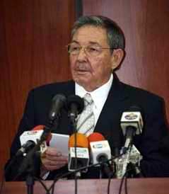  Ra�l Castro: La cooperaci�n cubana estar� al servicio de los nobles anhelos de paz