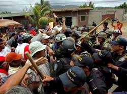 Represión en Honduras