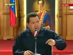 Hugo Chávez en conferencia 
