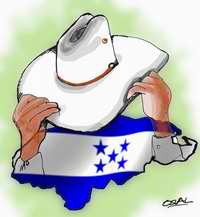 Caricatura al sombrero de Manuel Zelaya