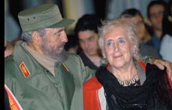 Fidel junto a la autora de este trabajo.