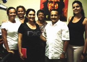 Liannis Mateu (Redactora), Mabel Pe&ntilde;a (Webmaster), Mabel Manso (Directora Rebelde), Osana Osoria (Jefa Redacci&oacute;n Digital), Evelio Saura y Yudiannet Esposito (Asistente)