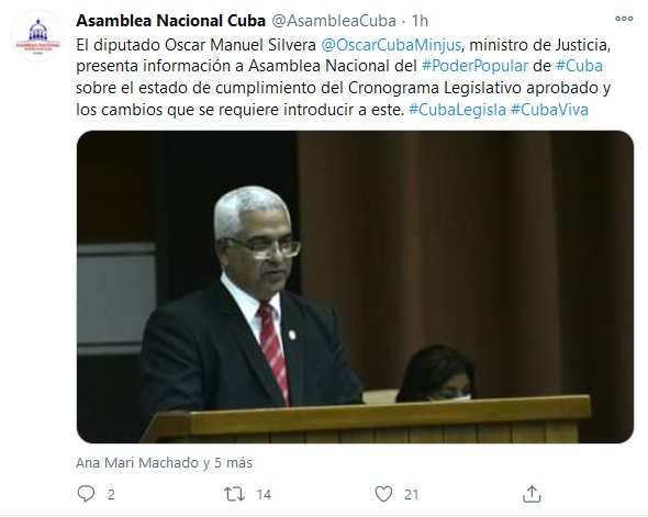 Aprueba Parlamento cubano cronograma legislativo para periodo 2021- 2022