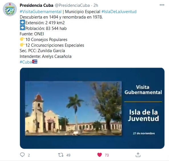 Comienza visita de gobierno a la Isla de la Juventud encabezada por Díaz-Canel