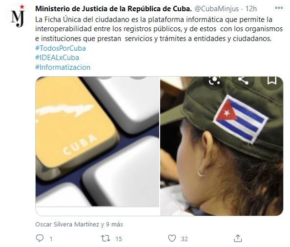 Entrará en vigor en Cuba la Ficha Única del Ciudadano