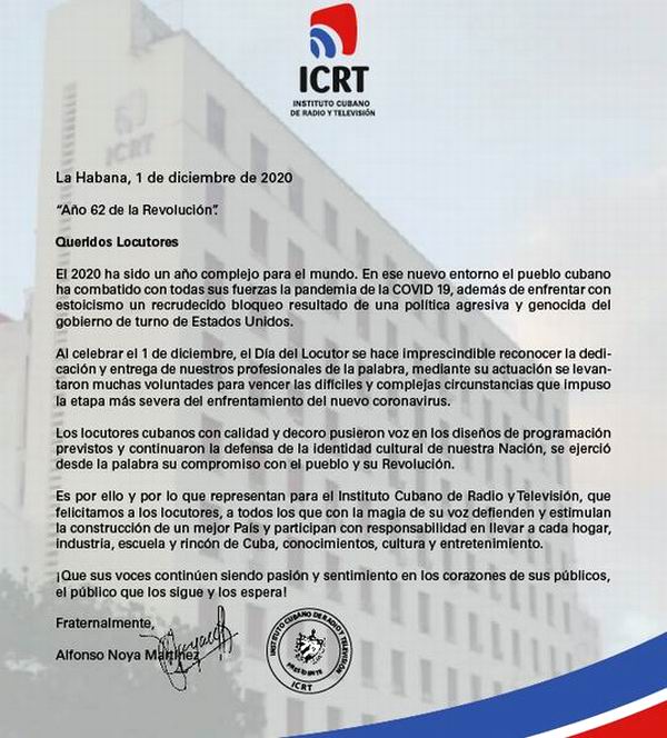 Presidente del ICRT felicita a locutores en su día