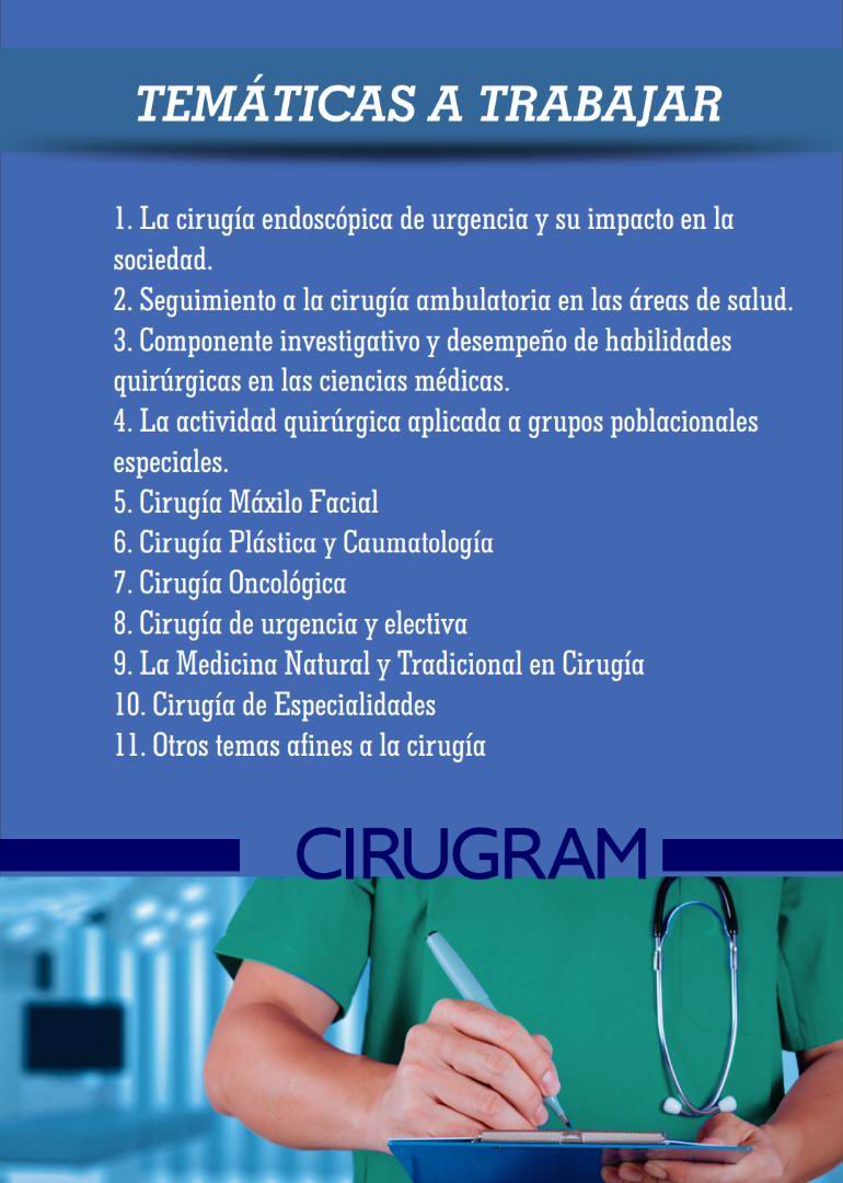 Evento Científico Estudiantil Nacional de Cirugía (CIRUGRAM 2021) Evento Científico Estudiantil Nacional de Cirugía (CIRUGRAM 2021)
