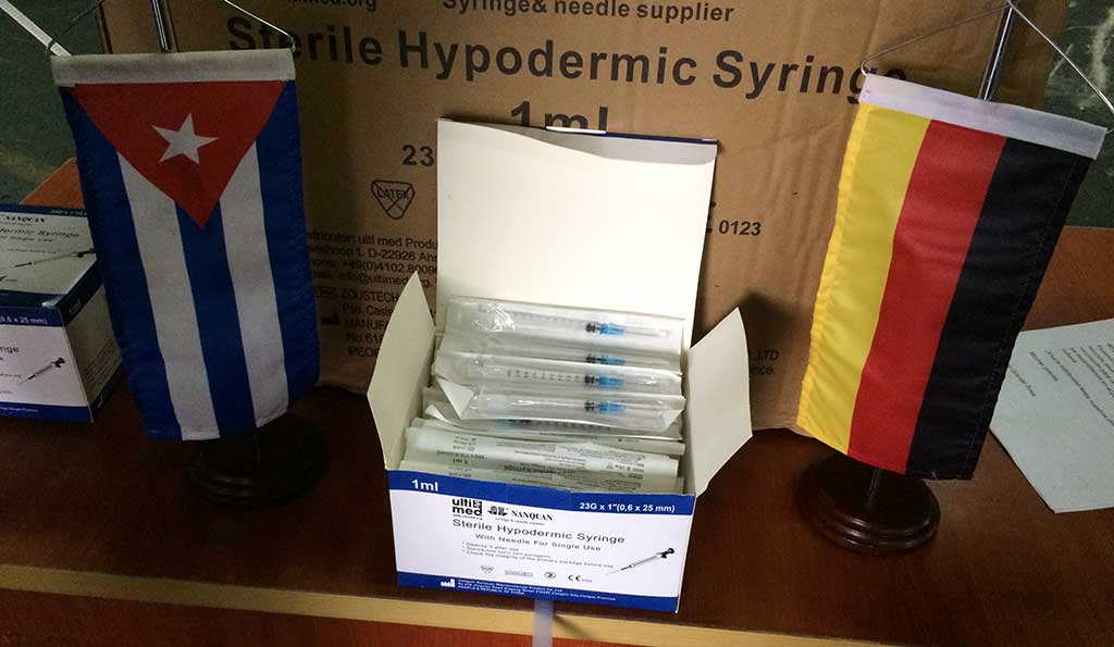 Desde Alemania, un donativo que sabe a abrazo