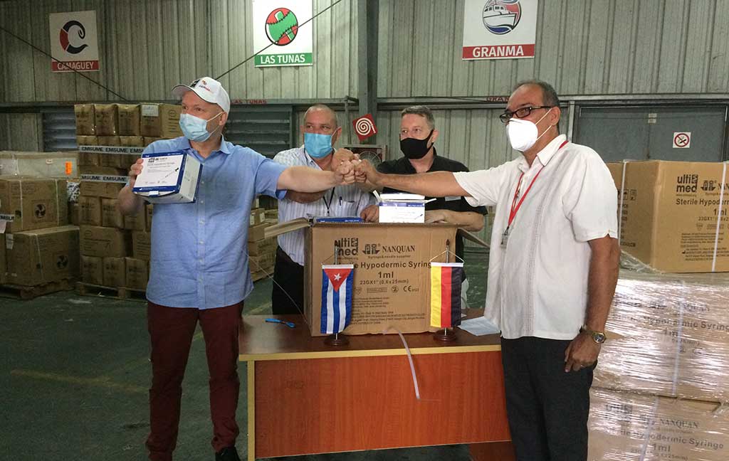 Desde Alemania, un donativo que sabe a abrazo