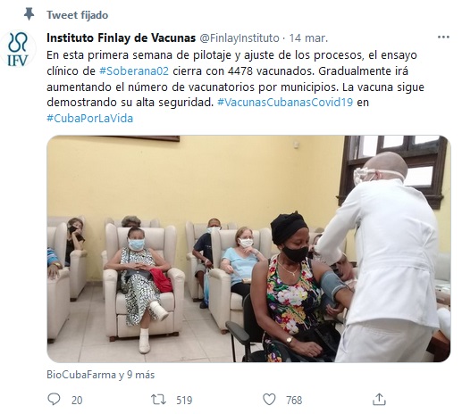 Evalúan de positiva primera semana de ensayos clínicos de Soberana 02 en La Habana