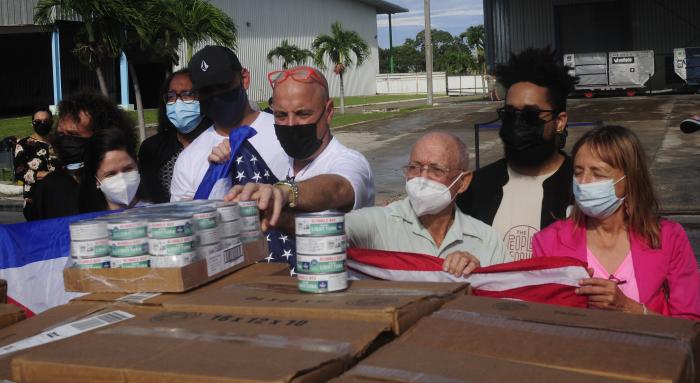 Arriba a Cuba donación de alimentos provenientes de organizaciones solidarias en EE.UU.