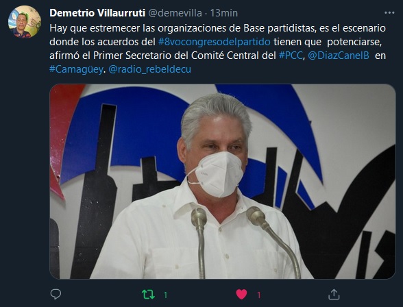 Camagüey: Evalúan proceso de continuidad del 8vo. Congreso del PCC