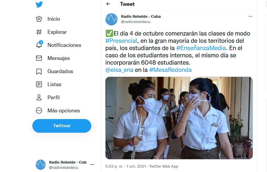 Precisan cronograma de reanudación de clases en Cuba