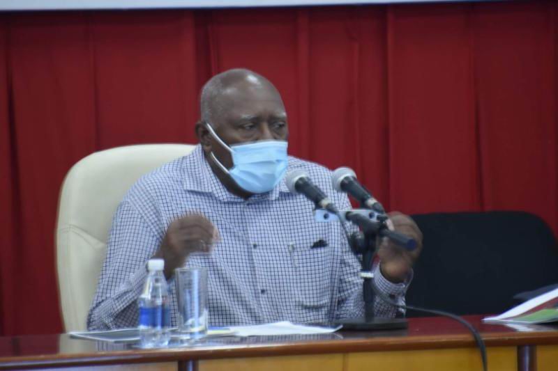 El Vicepresidente de la República de Cuba Salvador Valdés Mesa preside en Villa Clara una reunión de trabajo para evaluar el programa agroalimentario