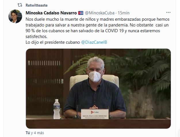 Miguel Díaz-Canel en comparecencia especial en la televisión y la radio cubanas