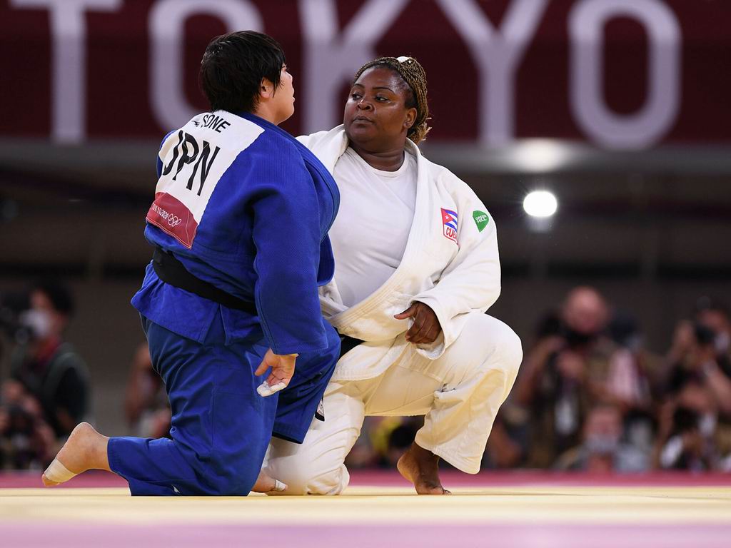 Idalis Ortiz, quien se llevó una meritoria medalla de plata, tras caer en la final ante la japonesa Akira Sone
