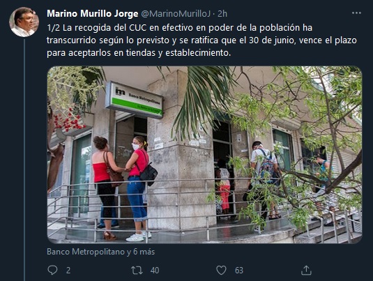 El 30 de junio vence el plazo para aceptar CUC en efectivo en tiendas y establecimientos El 30 de junio vence el plazo para aceptar CUC en efectivo en tiendas y establecimientos