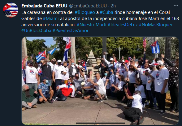 Protestas en ciudades de EE.UU. contra el bloqueo a Cuba