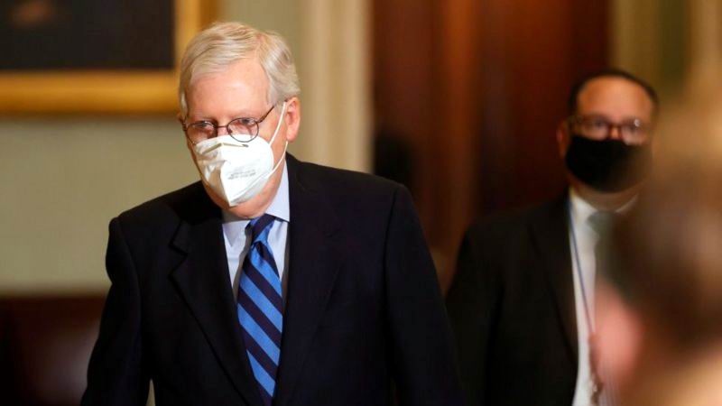El líder de la mayoría en el Senado, el republicano Mitch McConnell, culpó al presidente Donald Trump por el asalto al Capitolio el pasado 6 de enero