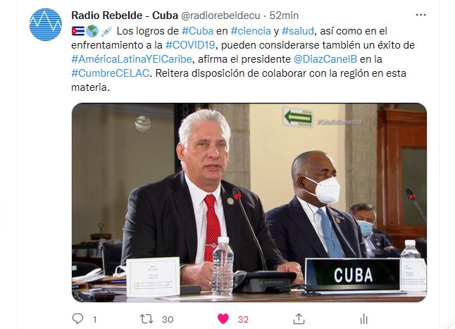 Primer Secretario del Comité Central del Partido Comunista de Cuba y Presidente de la República, Miguel Díaz-Canel