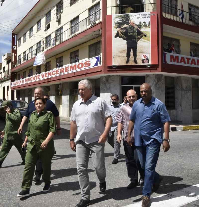 Destacó la solidaridad de nuestra gente porque ¨Matanzas no está sola, Cuba está con Matanzas, Cuba es Matanzas