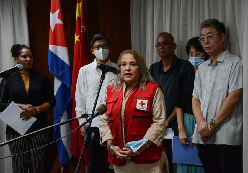 Agradece Cruz Roja cubana donativo de su homóloga china