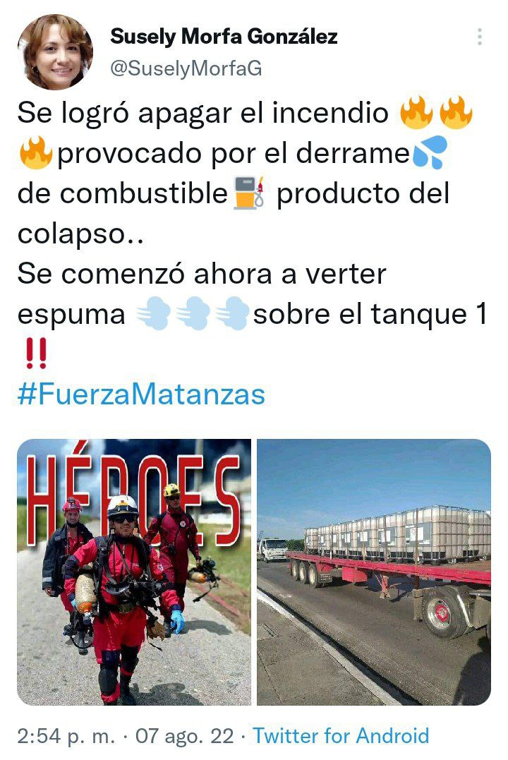 Sofocado incendio en zona industrial en Matanzas
