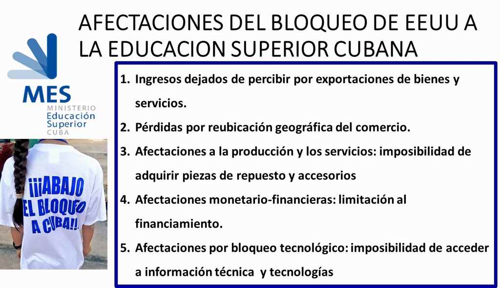 El bloqueo intenta asfixiar a las universidades cubanas