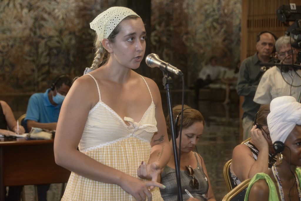 Estudiantes estadounidenses de visita en Cuba