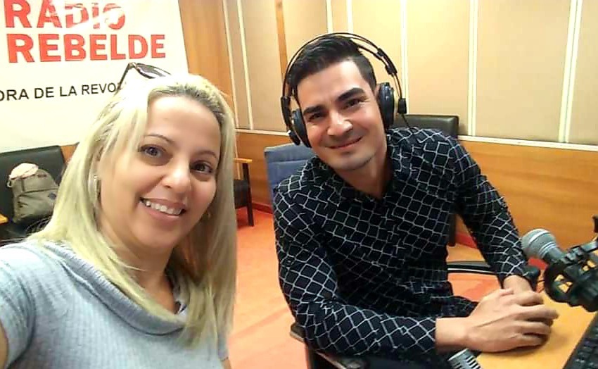 Leyber Gómez y Dunia Silva en Visión de Radio Rebelde
