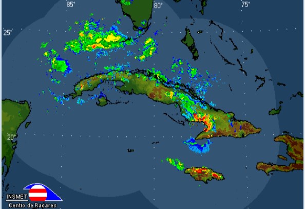 Se pronostican intensas lluvias para el martes ocho de junio en occidente y centro de Cuba