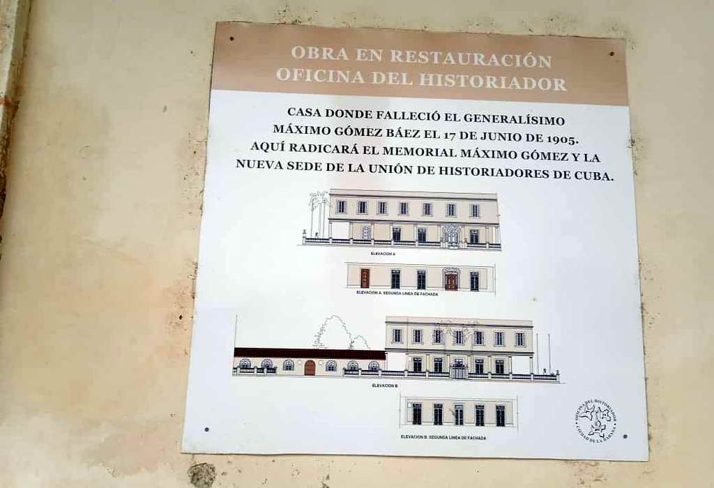 Obra de la Oficina del Historiador de La Habana, la mansión será en un futuro próximo el Memorial Máximo Gómez y la sede de la Unión de Historiadores de Cuba