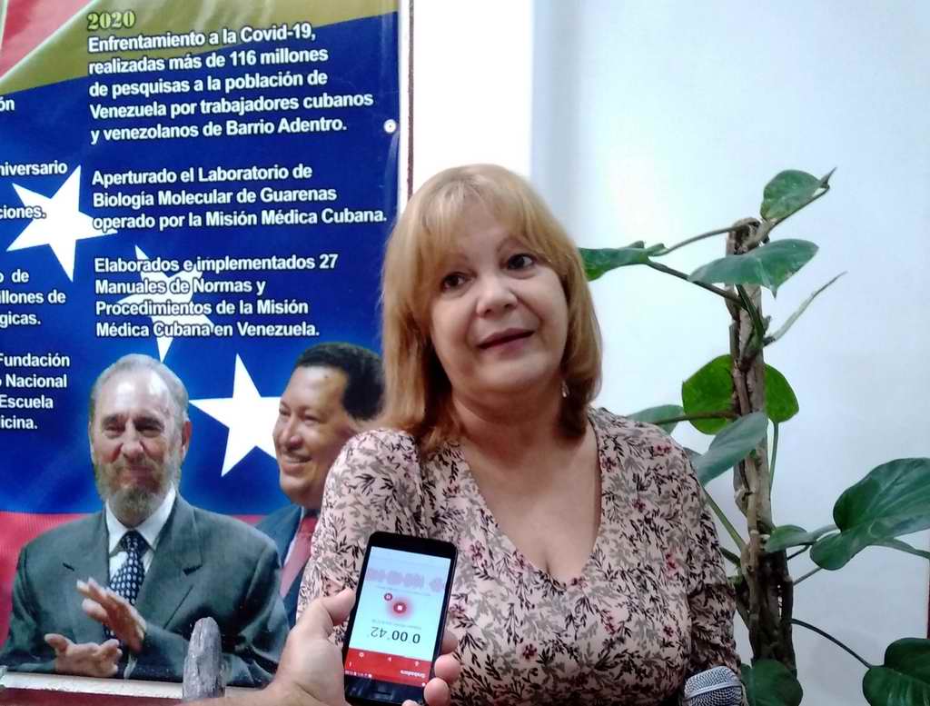 Marta Irene Arevich Marín, funcionaria de la Dirección Nacional de la Misión Médica Cubana en Venezuela