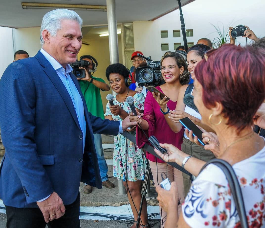 Palabras del Presidente cubano a la prensa después de ejercer su derecho al voto