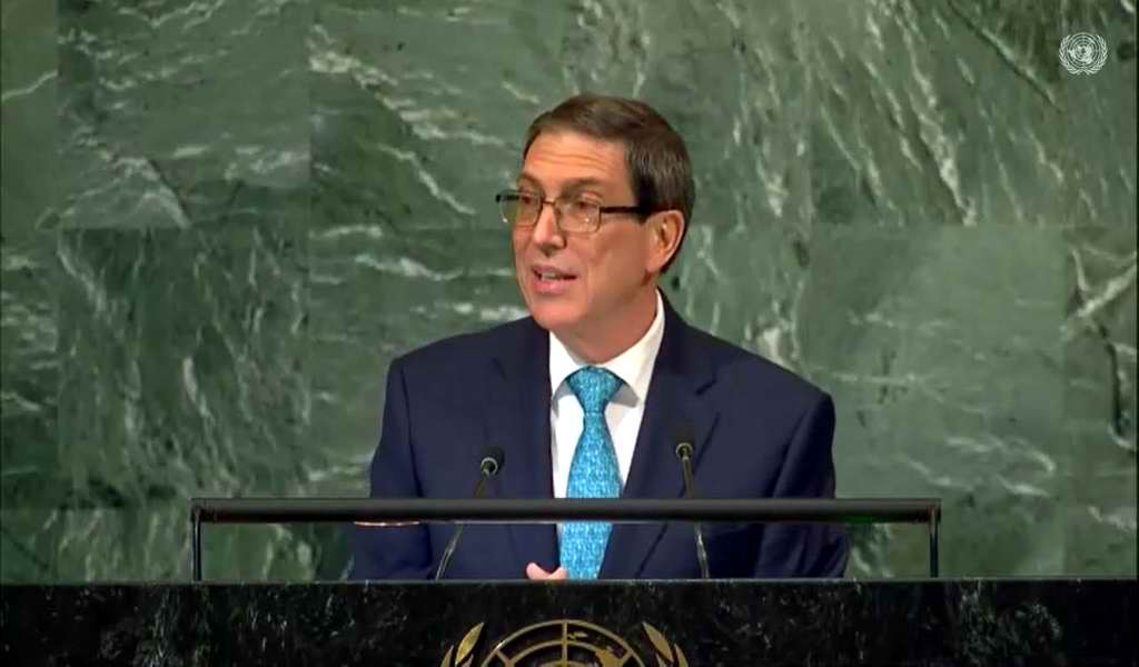 El canciller cubano ratificó la postura de Cuba a favor del multilateralismo y la paz
