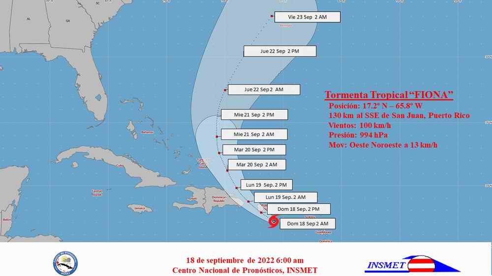 Aviso de ciclón tropical No. 8: Fiona se fortalece