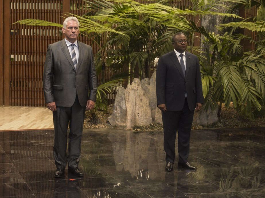 Recibimiento al presidente de Guinea Bissau en el Palacio de la Revolución