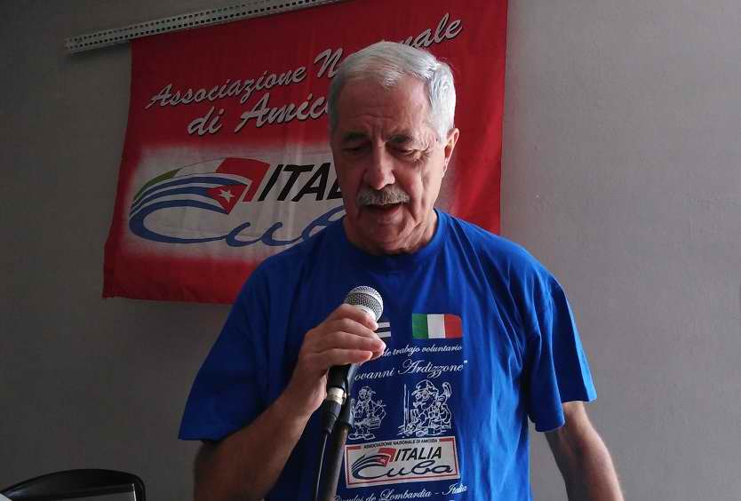 El Coordinador de la Asociación de Amistad Italia-Cuba de la Región italiana de Lombardía, Franco Tonon resaltó el amor compartido con los cubanos en los 25 años de hermanamiento con la oriental provincia de Las Tunas