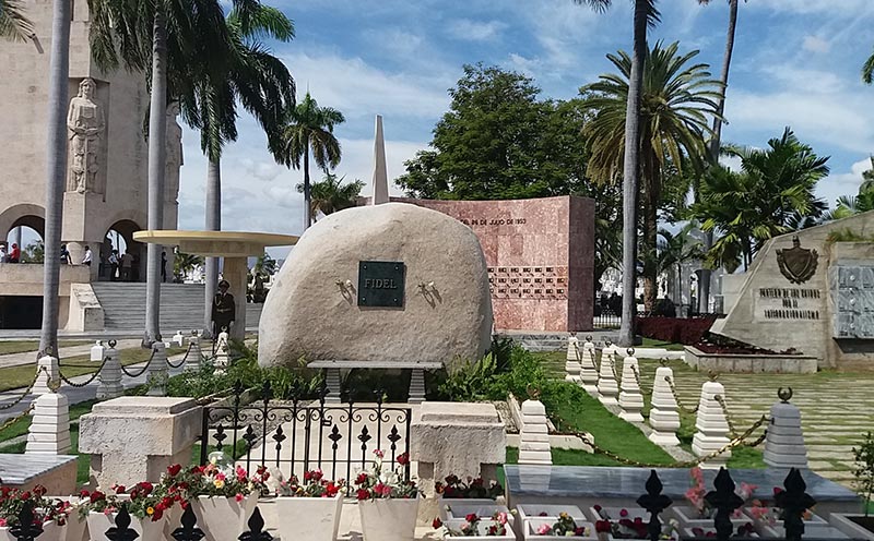 Fidel Castro Ruz, en el cementerio de Santa Ifigenia en Santiago de Cuba