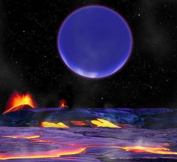 Uno de los planetas visto desde el otro