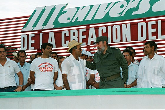 Fidel Castro Ruz durante el III Aniversario del Contigente Blas Roca Calderío