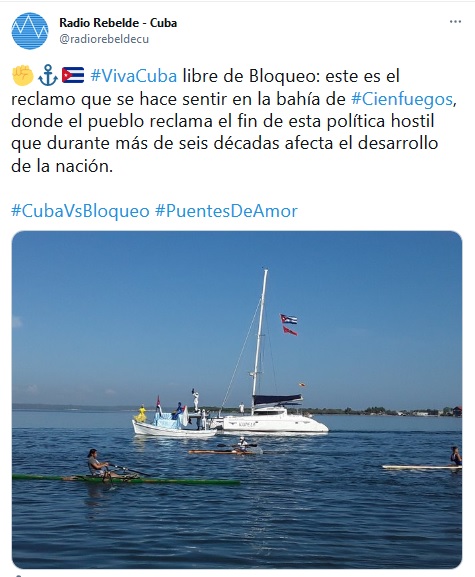 Cienfuegos y Ciego de Ávila en caravana contra el Bloqueo Cienfuegos y Ciego de Ávila en caravana contra el Bloqueo