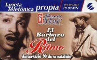 Tarjeta Propia Benny Moré. 